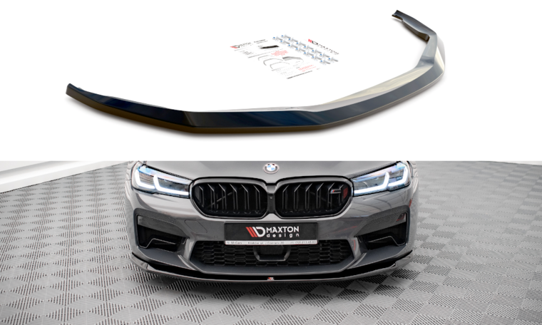 Frontsplitter glanzend zwart versie 3 passend voor BMW M5 F90 LCI Maxton Design