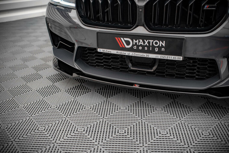 Frontsplitter glanzend zwart versie 2 passend voor BMW M5 F90 LCI Maxton Design