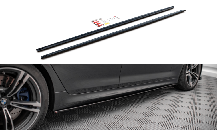 Sideskirt aanzets glanzend zwart passend voor BMW M5 F90 Maxton Design