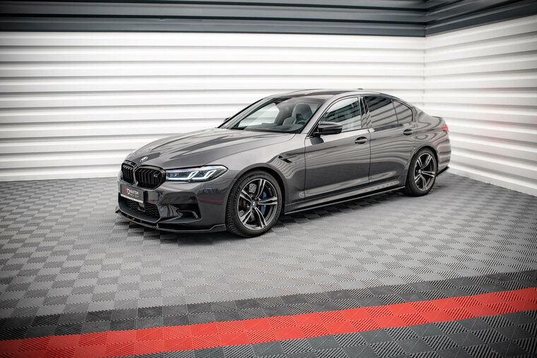 Sideskirt aanzets glanzend zwart passend voor BMW M5 F90 Maxton Design