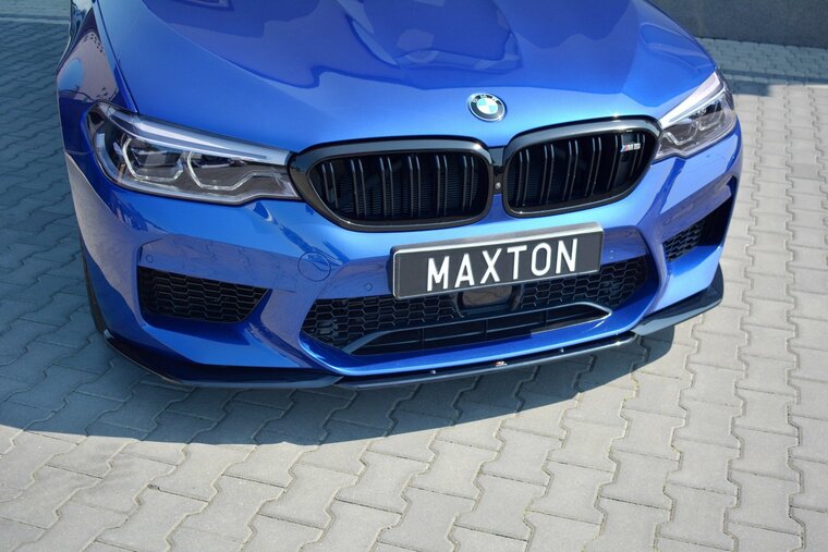 Frontsplitter glanzend zwart versie 2 passend voor BMW M5 F90 Maxton Design