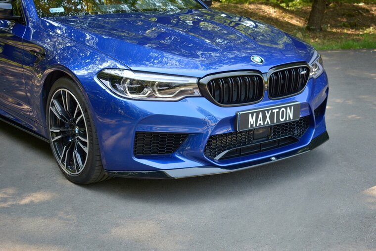 Frontsplitter glanzend zwart versie 1 passend voor BMW M5 F90 Maxton Design