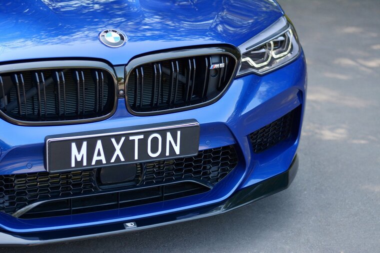 Frontsplitter glanzend zwart versie 1 passend voor BMW M5 F90 Maxton Design