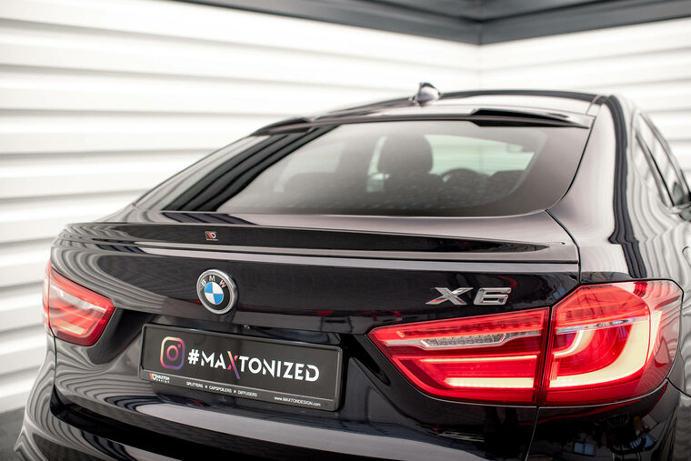 Spoiler cap 3D glanzend zwart passend voor BMW X6 F16 Maxton Design