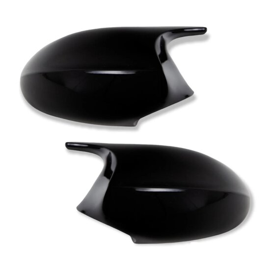 Spiegelkappen glanzend zwart passend voor BMW 1 serie E81 en E87 en 3 serie E90 en E91