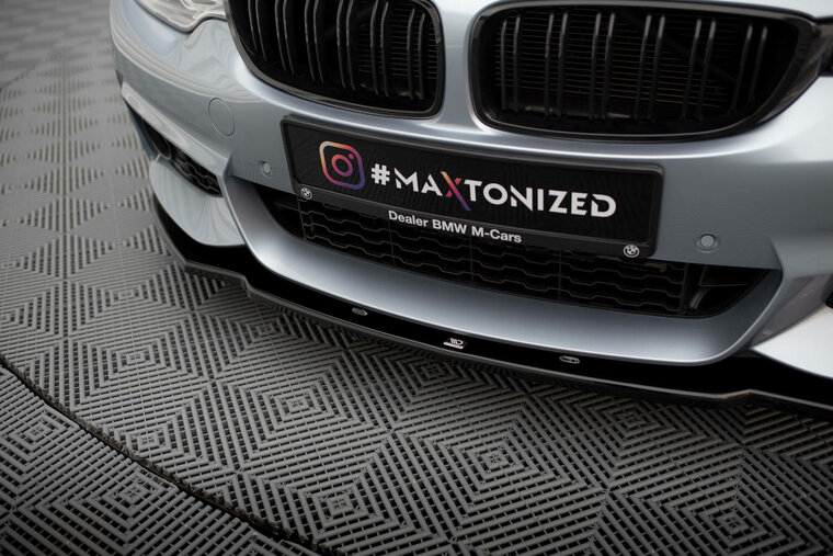 Maxton Design front splitter V1 glanzend zwart BMW 4 serie F32 F33
