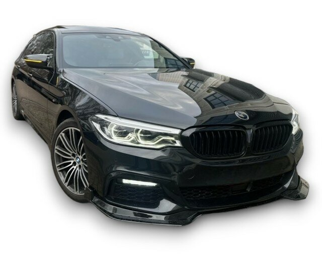 Frontlip glanzend zwart passend voor BMW 5 serie G30 en G31 met M pakket model 2017 - 2020
