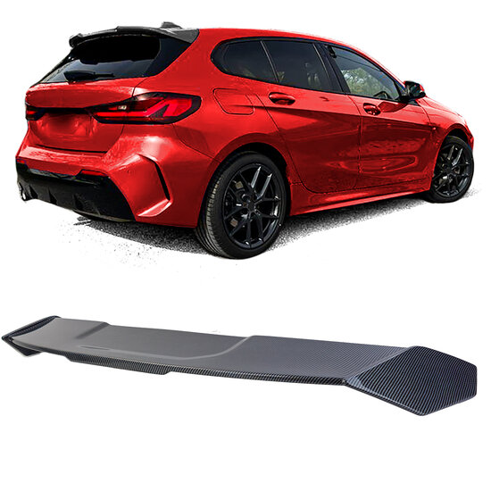 Carbon look dakspoiler passend voor BMW 1 serie F40 met M pakket dakspoiler