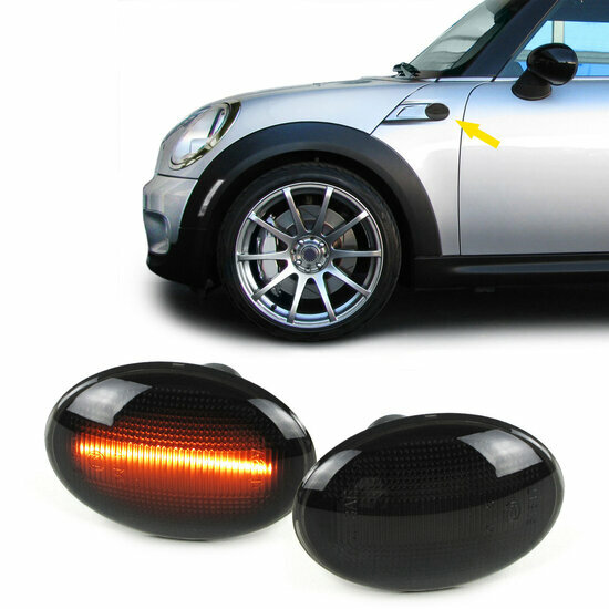 LED zijknipperlichten smoke passend voor Mini R55, R56, R57, R58 en R59