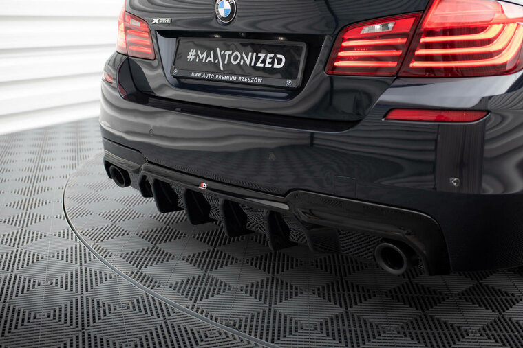 Diffuser glanzend zwart passend voor BMW 5 serie F10 en F11 535i look Maxton Design