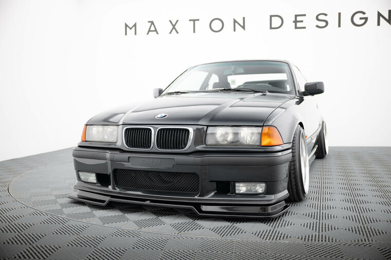 Front racing spoiler V2 passend voor BMW 3 serie E36 met M pakket voorbumpers Maxton Design 