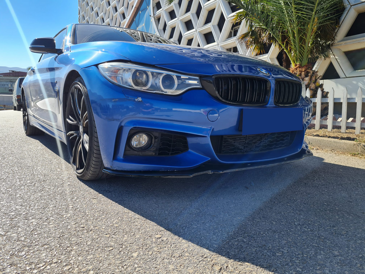 OneWay front spoiler glanzend passend voor BMW 4 serie F32, F33 en F36 met M pakket voorbumper