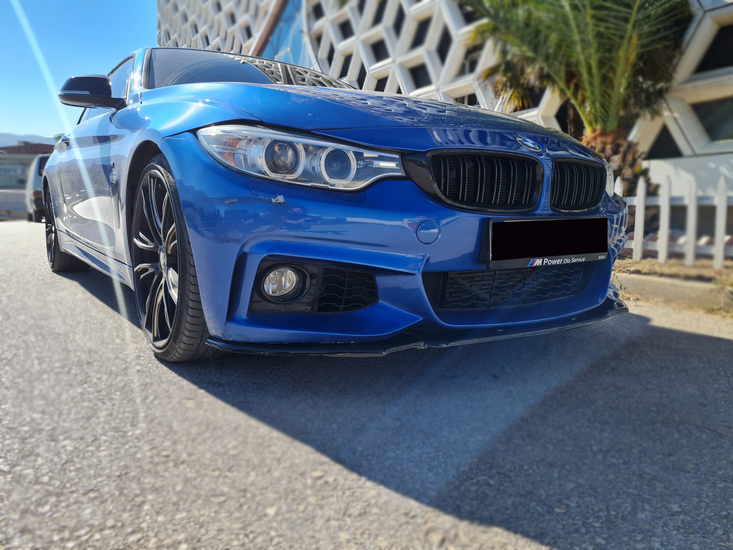 OneWay front spoiler glanzend passend voor BMW 4 serie F32, F33 en F36 met M pakket voorbumper