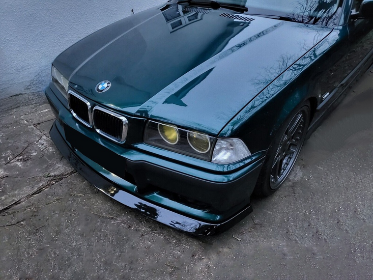 OneWay front spoiler glanzend zwart passend voor BMW 3 serie E36 met M pakket voorbumper