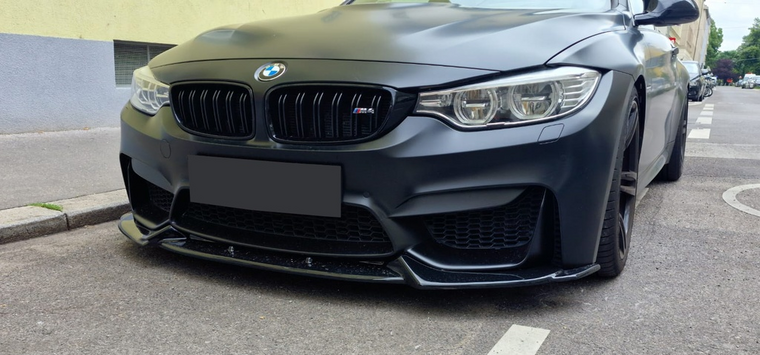 OneWay front spoiler glanzend zwart passend voor BMW M3 F80, M4 F82 en M4 F83