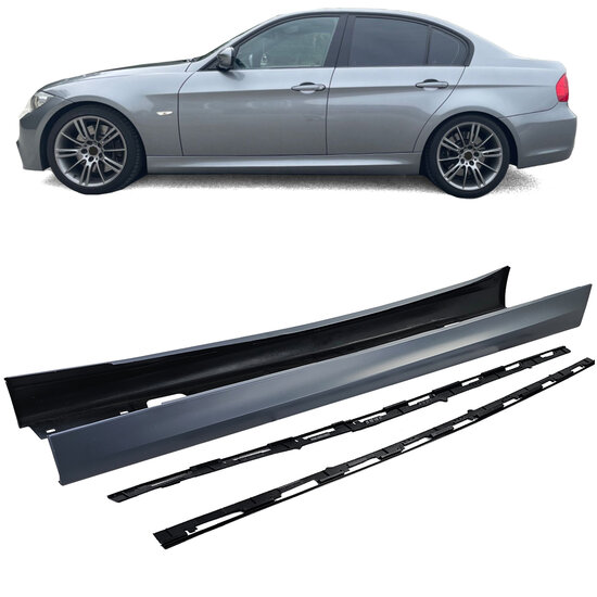 Sport look sideskirts passend voor BMW 3 serie E90 en E91 model 2005 - 2012