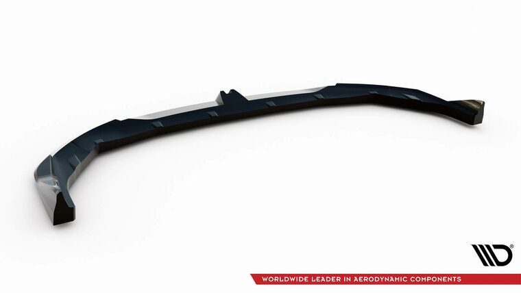 Glanzend zwarte frontspoiler versie 2 passend voor BMW 1 serie F70 met M pakket voorbumper Maxton Design