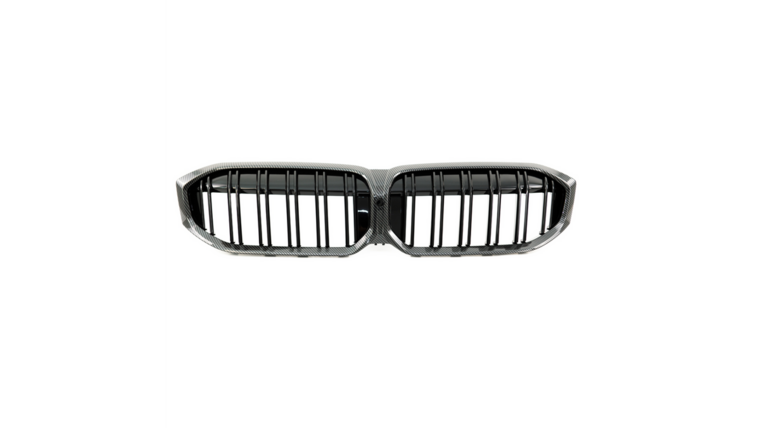 Grill dubbelspijls carbon look passend voor BMW 5 serie G30 LCI G31 LCI