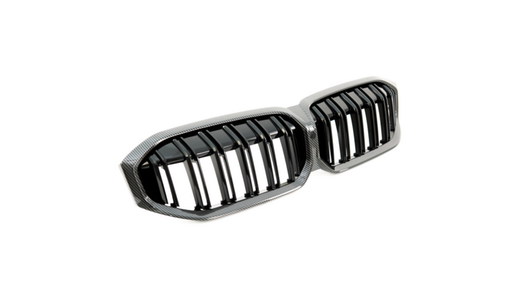 Grill dubbelspijls carbon look passend voor BMW 5 serie G30 LCI G31 LCI