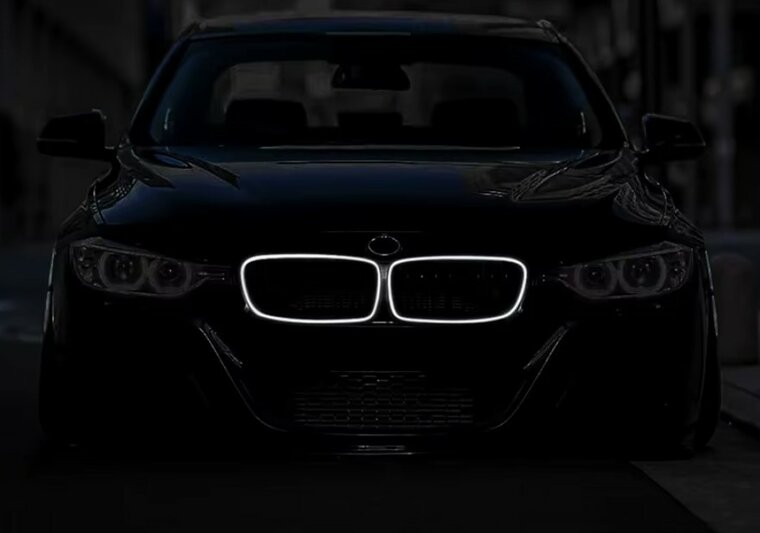 Glanzend zwarte nieren met verlichting passend voor BMW 3 serie F30 en F31 model 2012 - 2019