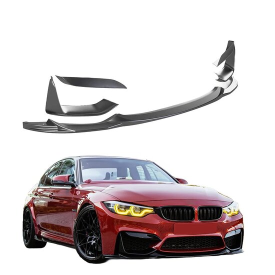 Frontspoiler glanzend zwart passend voor BMW M3 F80 en M4 F82 en M4 F83
