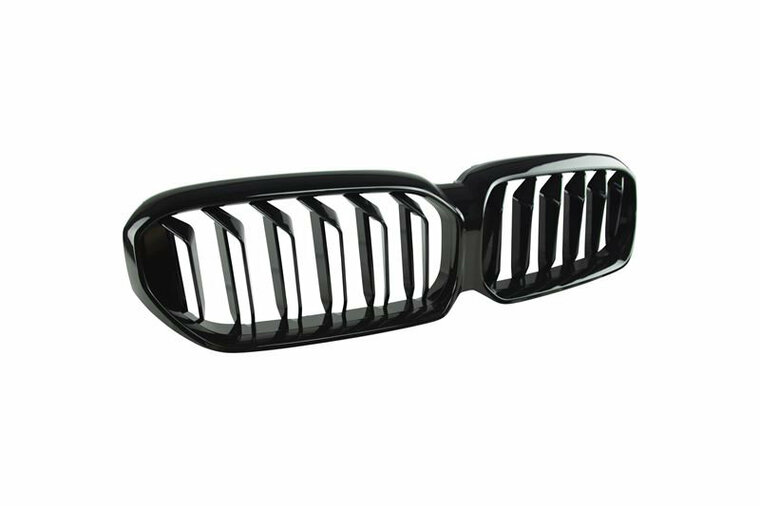Grillen hoogglans zwart dubbelspijls passend voor BMW 5 serie G30 LCI en G31 LCI model 2020 - 2023 zonder camera