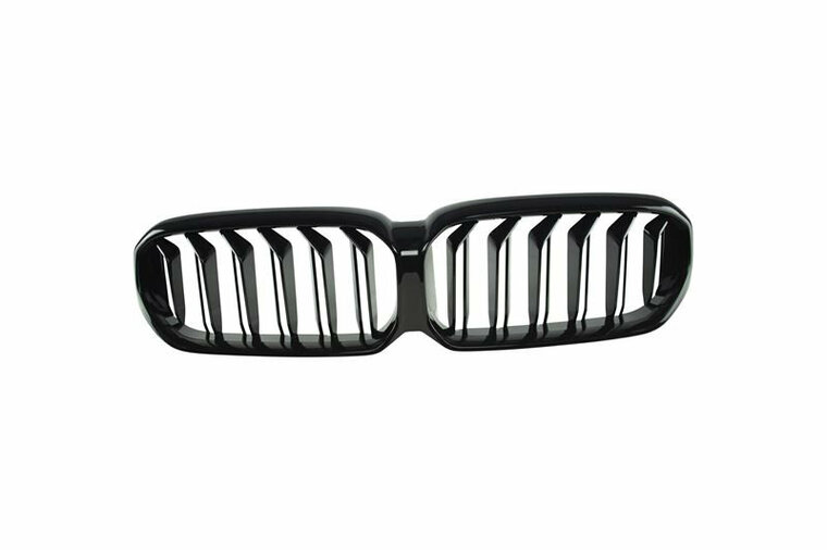 Grillen hoogglans zwart dubbelspijls passend voor BMW 5 serie G30 LCI en G31 LCI model 2020 - 2023 zonder camera