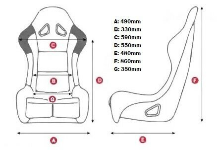 Universele race stoel met slider zwart lederlook