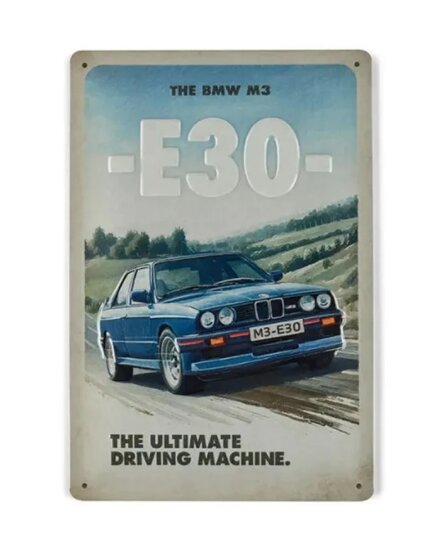 BMW schild E30 M3 20x30cm origineel BMW