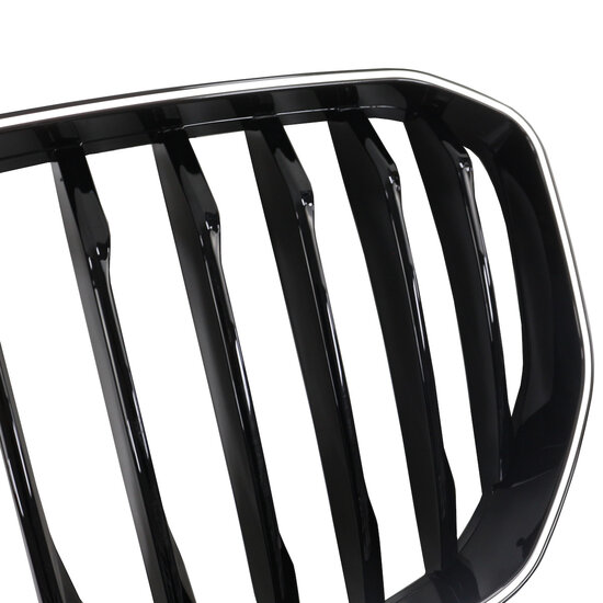 Glanzend zwarte grillen met verlichting passend voor BMW X5 G05 model 2019 - 2022 