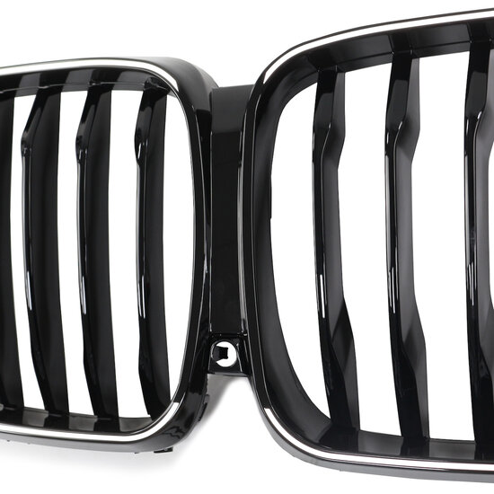 Glanzend zwarte grillen met verlichting passend voor BMW X5 G05 model 2019 - 2022 