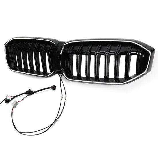 Grillen glanzend zwart met LED verlichting passend voor BMW 3 serie G20LCI en G21LCI model 2022 - heden