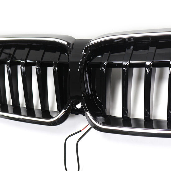 Grillen glanzend zwart met LED verlichting passend voor BMW 3 serie G20 en G21 model 2019 - 2022