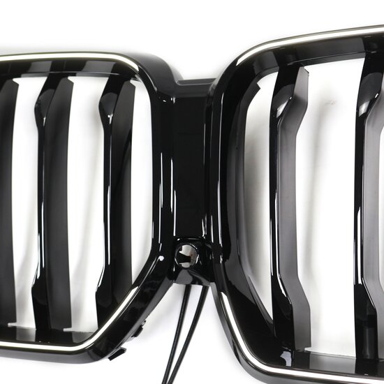Grillen glanzend zwart met LED verlichting passend voor BMW X6 G06 model 2019 - 2023
