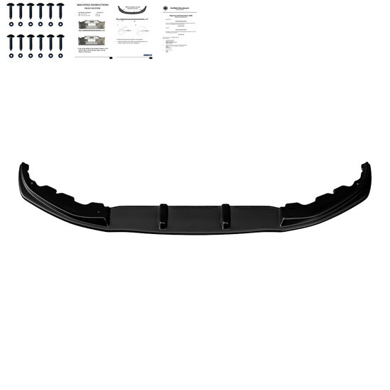 Front spoiler glanzend zwart passend voor BMW 7 serie G11 en G12 met M pakket voorbumper model 2015 - 2018