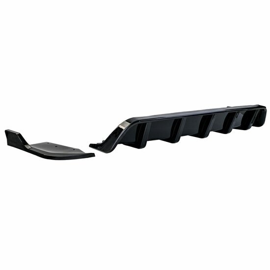 Glanzend zwarte performance look diffuser passend voor BMW X4 F26 met M pakket achterbumper model 2014 - 2018