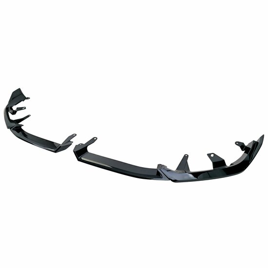 Glanzend zwarte frontlip passend voor BMW 5 serie G60 en G61 met M pakket voorbumper