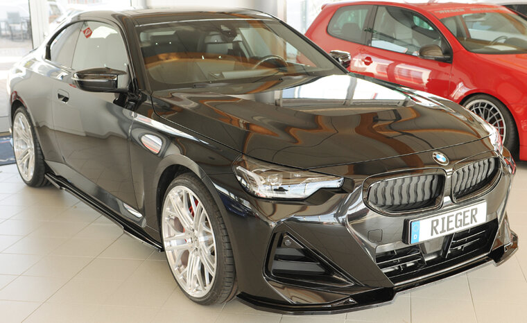Rieger Sideskirts Aanbouwdelen Glanzend Zwart – BMW 2 Serie G42 met M Pakket