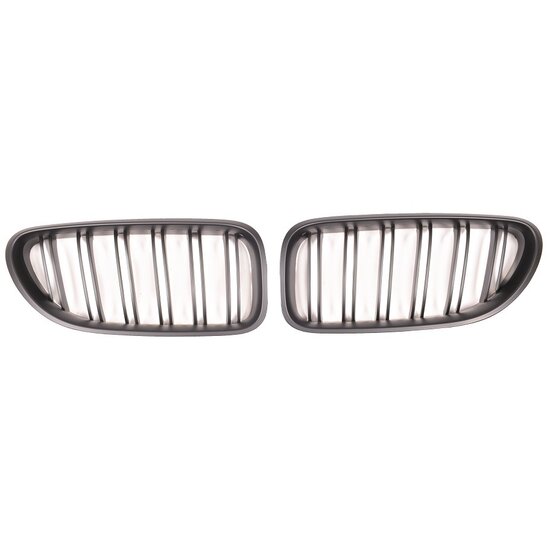 Dubbelspijls nieren mat zwart passend voor BMW 6 serie F12 en F13