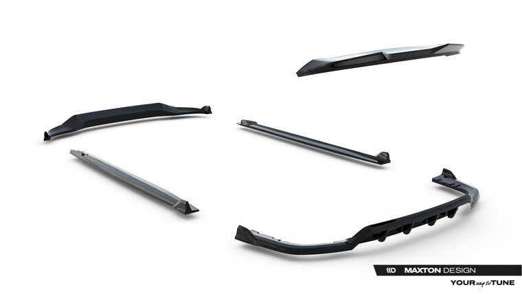 Glanzend zwart aanzetpakket passend voor BMW X5 G05 model 2019 - 2022 Maxton Design