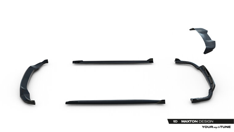 Glanzend zwart aanzetpakket passend voor BMW X5 G05 model 2019 - 2022 Maxton Design