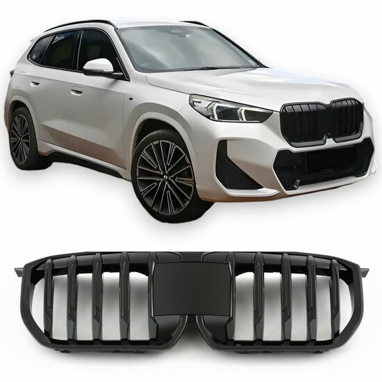 Glanzend zwart grill passend voor BMW X1 U11 glanzend zwart vanaf 2022