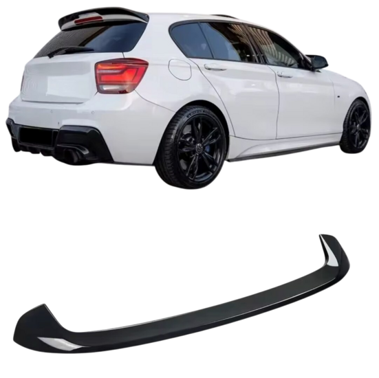 Glanzend zwarte dakspoiler passend voor BMW 1 serie F20 en F21 model 2012 - 2019
