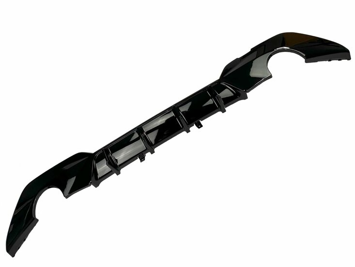 Glanzend zwarte diffuser passend voor BMW 3 serie G20 en G21 met M pakket achterbumper model 2019 - 2022 