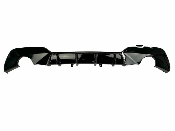 Glanzend zwarte diffuser passend voor BMW 3 serie G20 en G21 met M pakket achterbumper model 2019 - 2022 