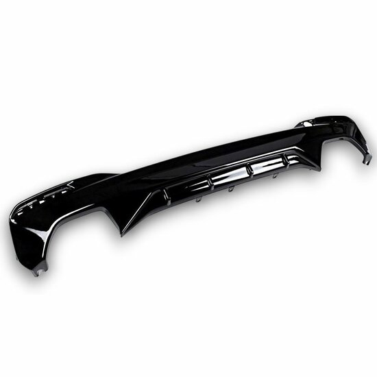 Glanzend zwarte diffuser passend voor BMW 5 serie G30 en G31 met M pakket bumper 