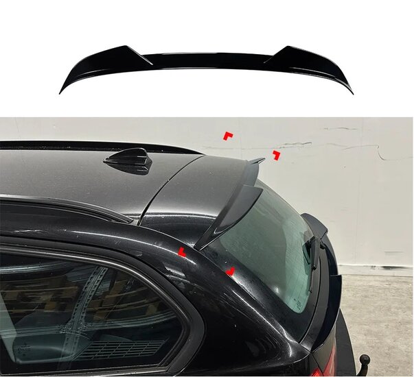 Glanzend zwarte dakspoiler passend voor BMW 3 serie E91 