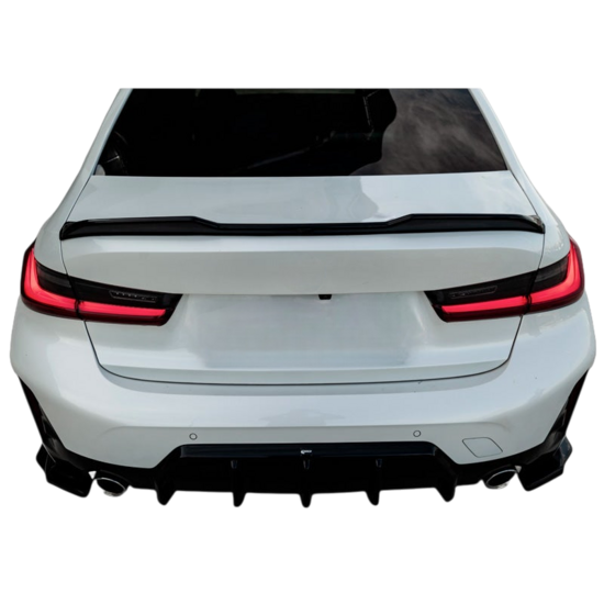 Glanzend zwarte spoiler EVO look passend voor BMW 3 serie G20 