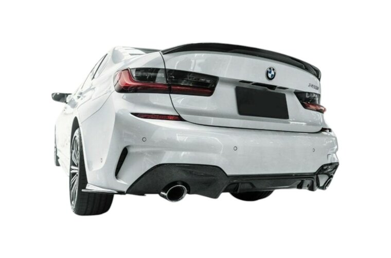 Glanzend zwarte spoiler versie 2 passend voor BMW 3 serie G20 sedan model 2019 - heden