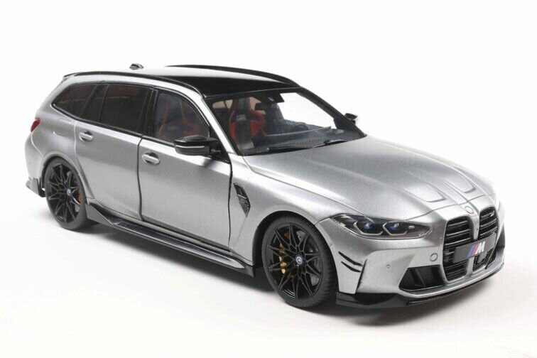 BMW M3 Touring (G81) + performance parts '24, grijs metallic schaal 1:18 solido